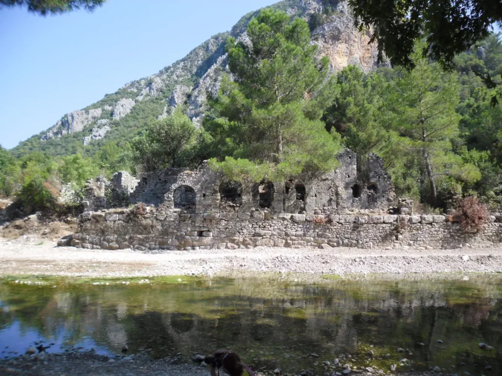 The Roman bathhouse by the river. Olympos, Turkey.