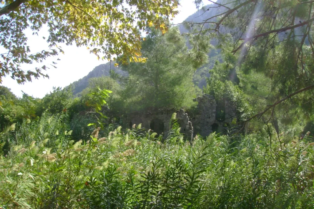 The Roman bathhouse by the river. Olympos, Turkey.