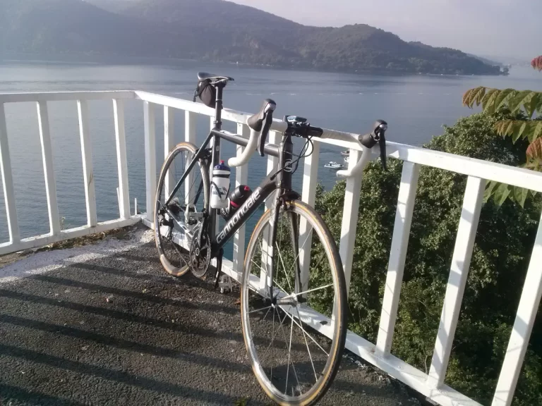 A view of Bosphorus and my bicycle from Rumelikavağı