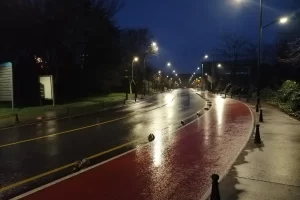 A rainy winter evening at the Istanbul Technical University. January 1st, 2022.