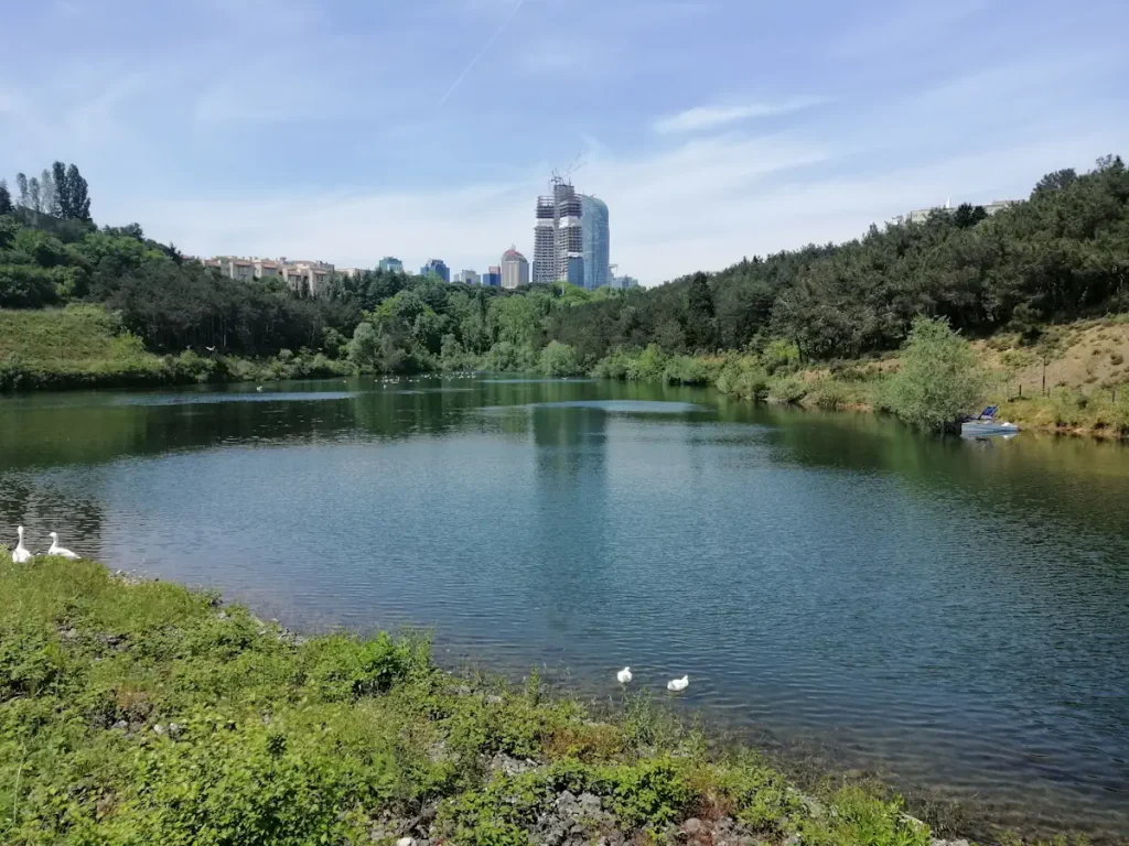 The artificial lake at the Istanbul Technical University