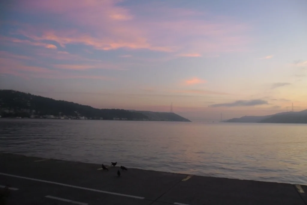 Bosphorus, and the 3rd bridge, Istanbul, before sunrise
