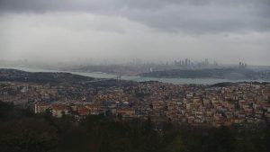 Panoramic View of Istanbul and the Bosphorus from the Istanbul Metropolitan Municipality’s Çamlıca Hill Camera.