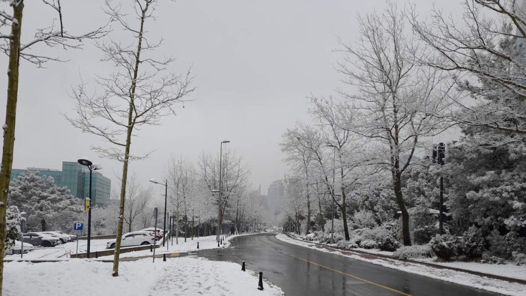 Istanbul Technical University Campus under Snow
