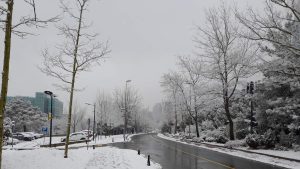 Istanbul Technical University Campus under Snow