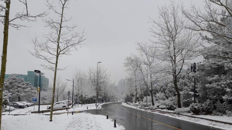 Istanbul Technical University Campus under Snow